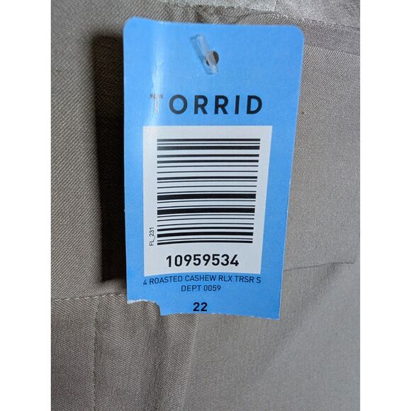 Torrid Camel Relaxed Trouser Pant NWT 22S Millennial Stretch Business Casual - Picture 3 of 9
